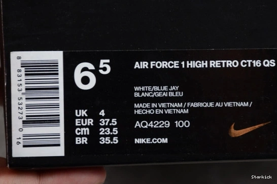 RUDE FORCE AIR NIKE AQ4229-100 HIGH 1 AWAKENING ROYAL WHITE SHEED 0128